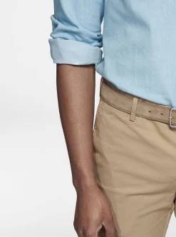 Camicia in cotone chambray