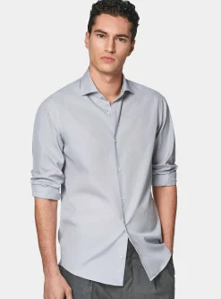 Camicia in fil a fil di cotone