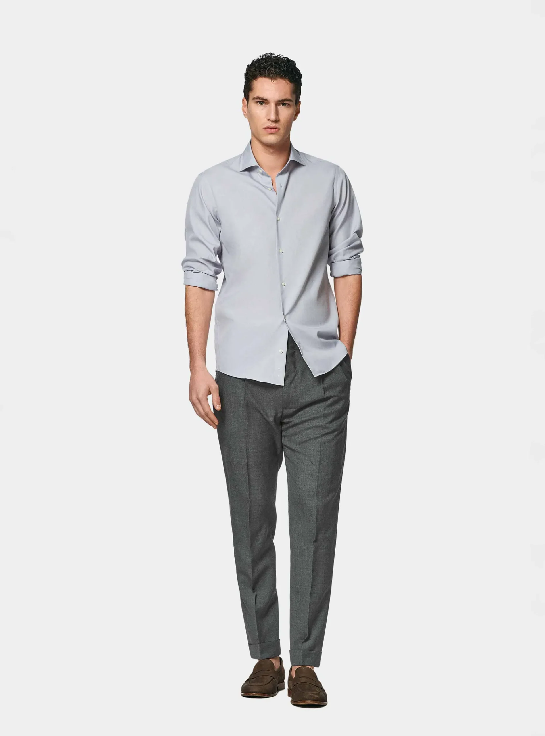Camicia in fil a fil di cotone