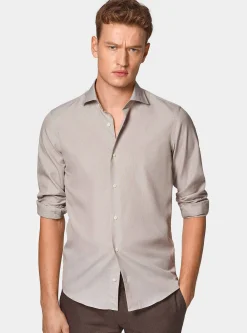 Camicia in fil a fil di cotone