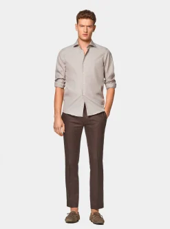 Camicia in fil a fil di cotone