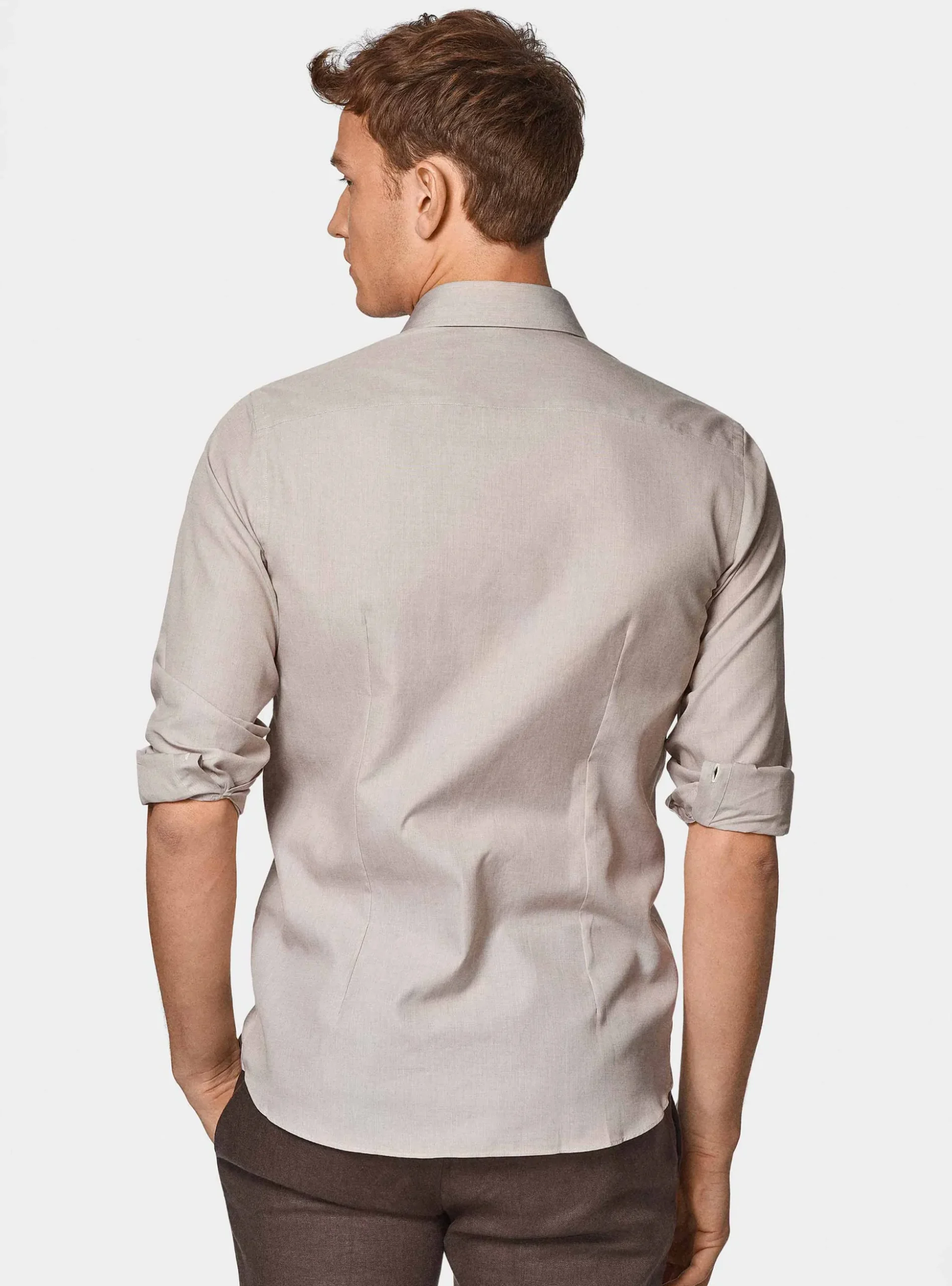 Camicia in fil a fil di cotone