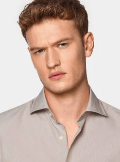 Camicia in fil a fil di cotone