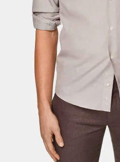 Camicia in fil a fil di cotone