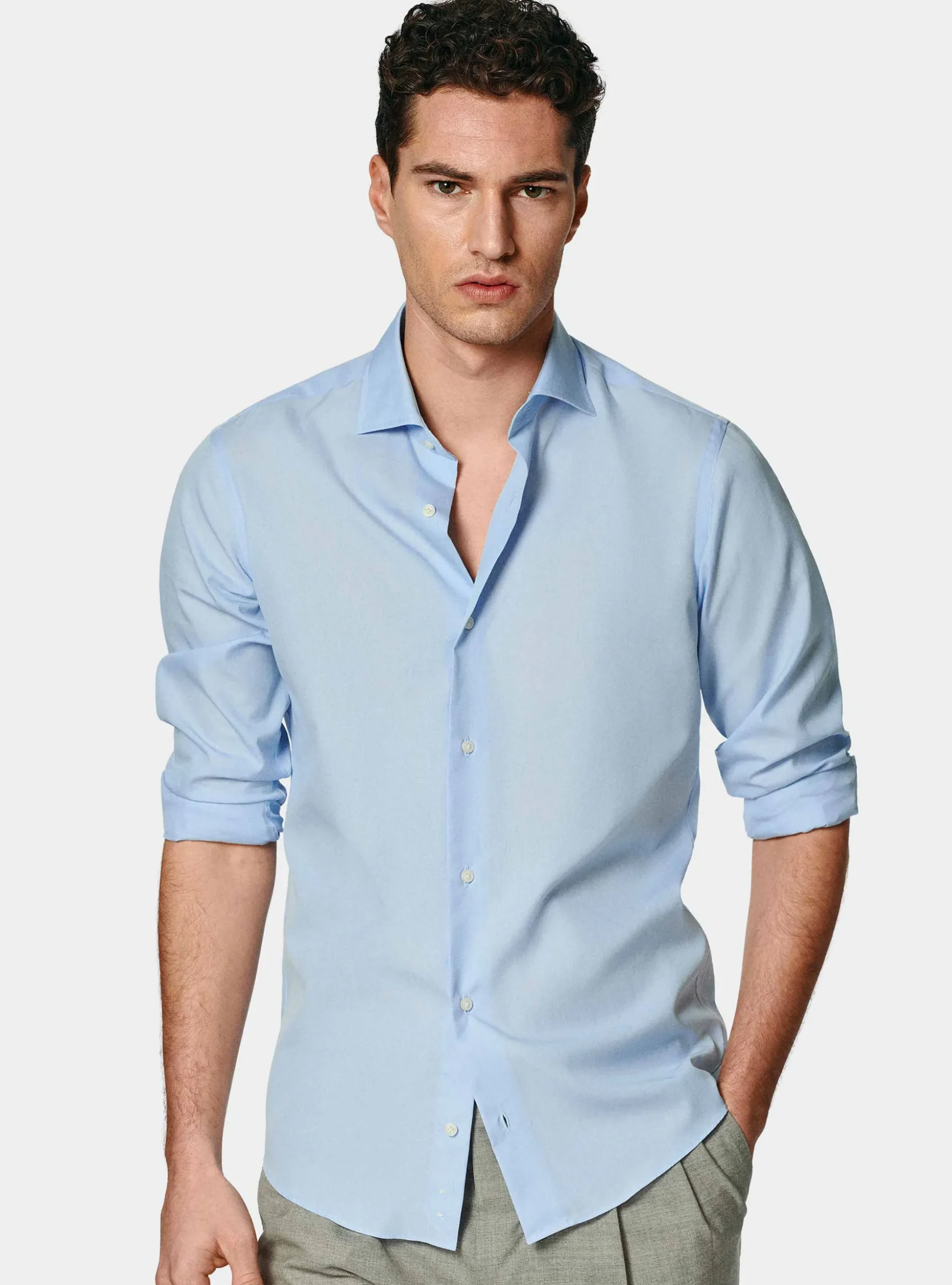 Camicia in fil a fil di cotone