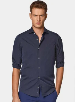 Camicia in fil a fil di cotone