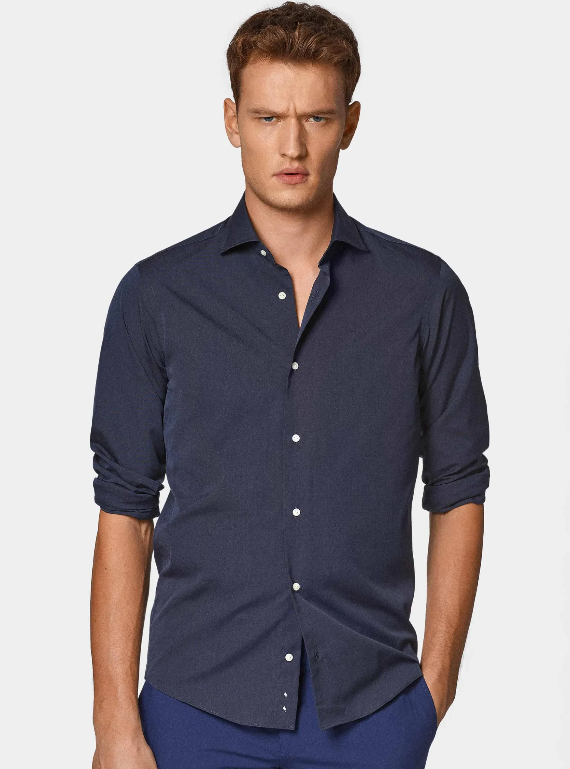 Camicia in fil a fil di cotone