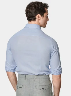 Camicia in misto cotone operato