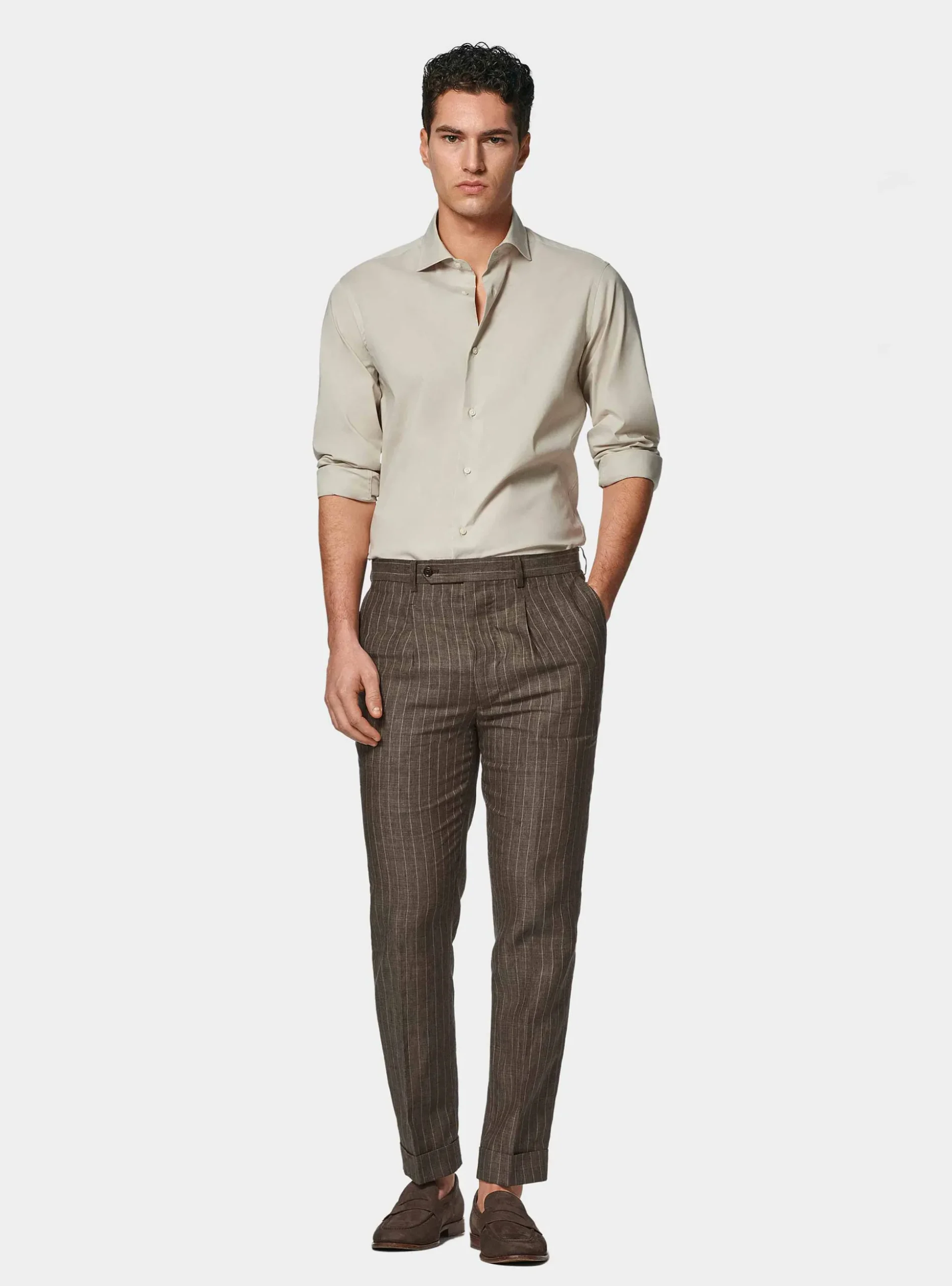 Camicia in popeline stretch