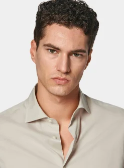 Camicia in popeline stretch