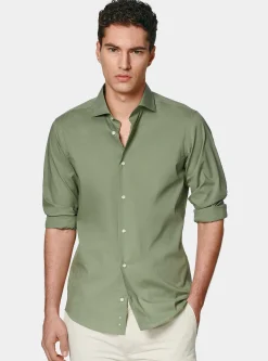 Camicia in popeline stretch