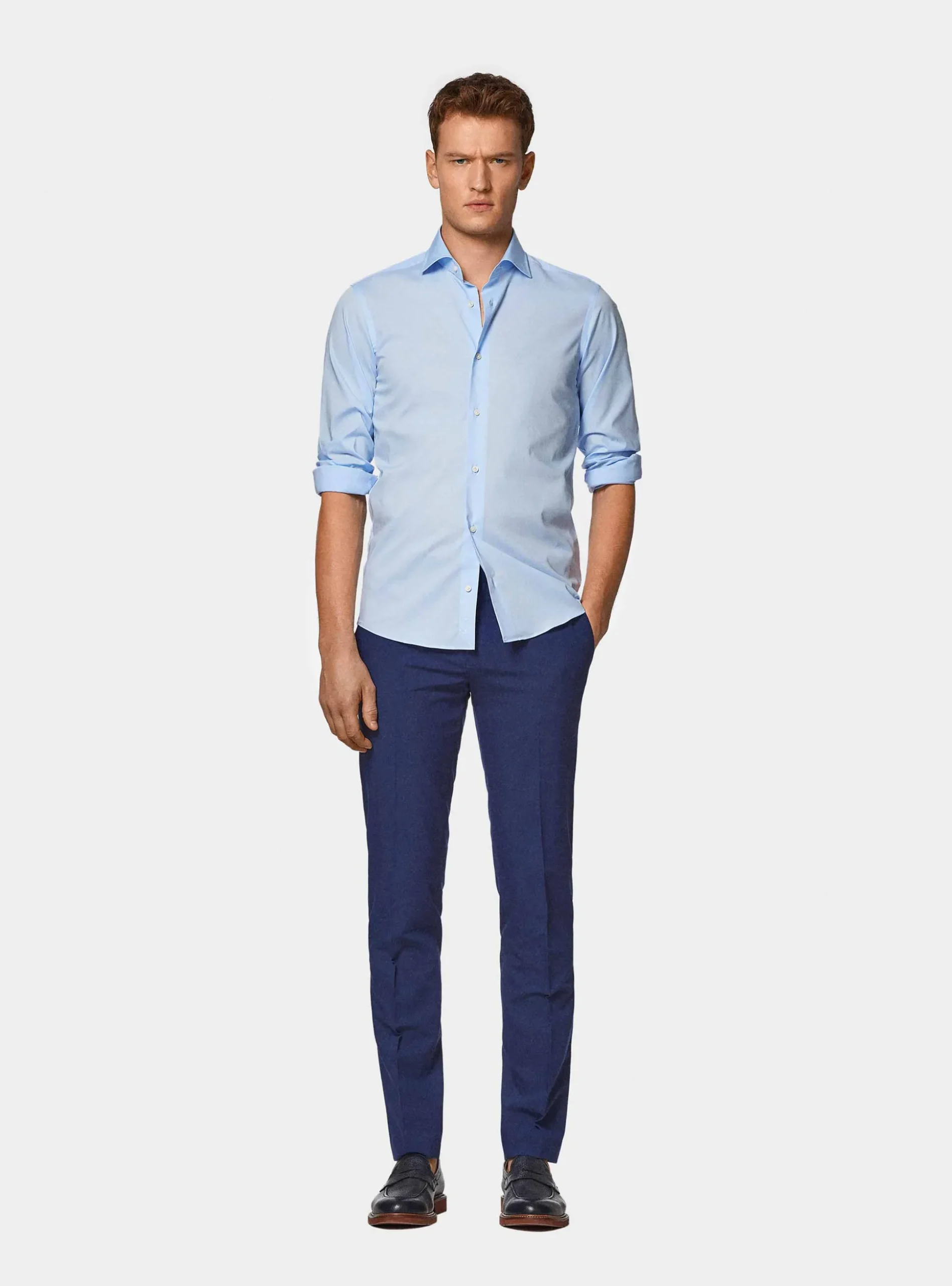 Camicia in popeline stretch