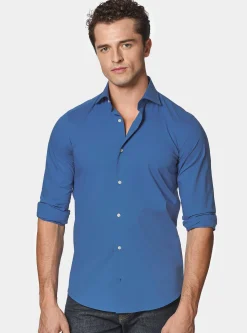 Camicia in popeline stretch