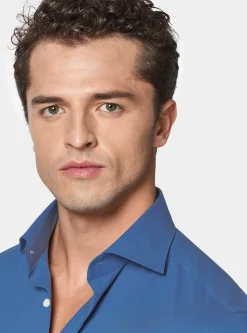 Camicia in popeline stretch