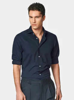 Camicia in popeline stretch