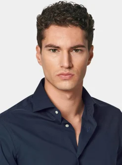 Camicia in popeline stretch
