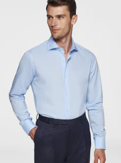 Camicia in popeline stretch