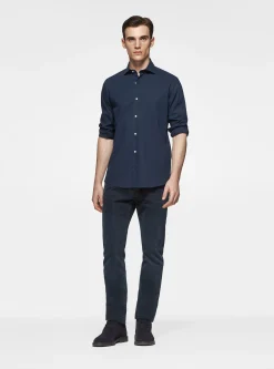 Camicia in popeline stretch