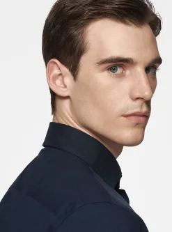 Camicia in popeline stretch