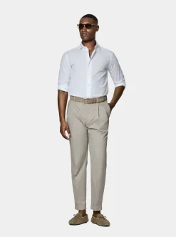 Camicia in puro cotone seersucker