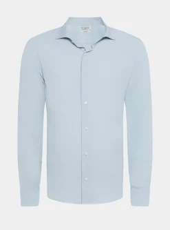 Camicia in puro cotone seersucker