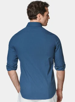 Camicia in puro cotone seersucker