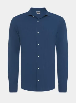 Camicia in puro cotone seersucker