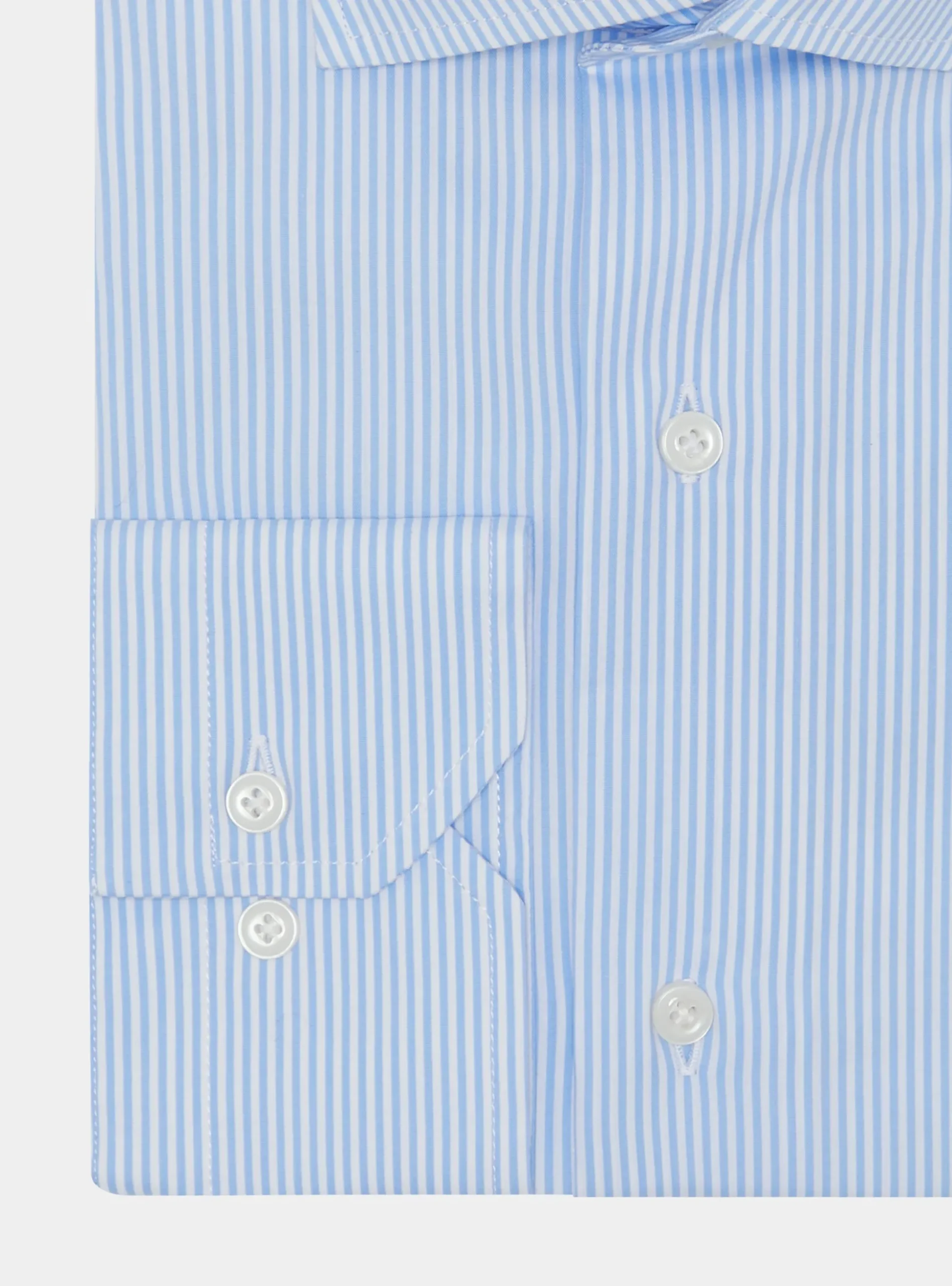 Camicia rigata in popeline stretch