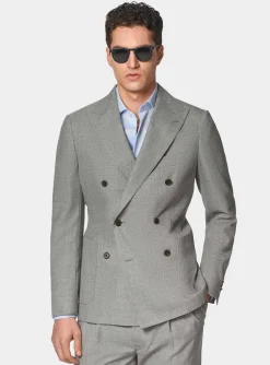 Ceremony in ecru double-breasted blazer