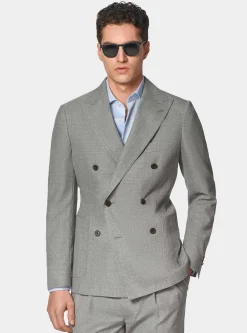 Ceremony in ecru double-breasted blazer