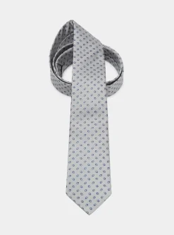 Cravatta in seta fantasia twill jacquard
