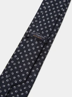 Cravatta in seta fantasia twill jacquard