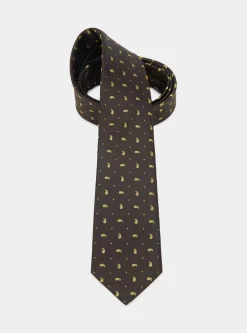 Cravatta in seta jacquard motivo paisley