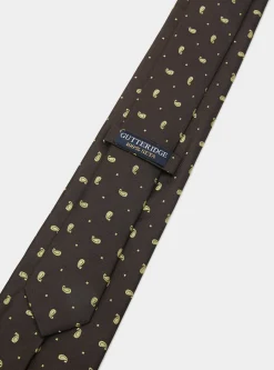 Cravatta in seta jacquard motivo paisley