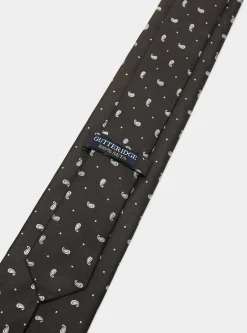 Cravatta in seta jacquard motivo paisley