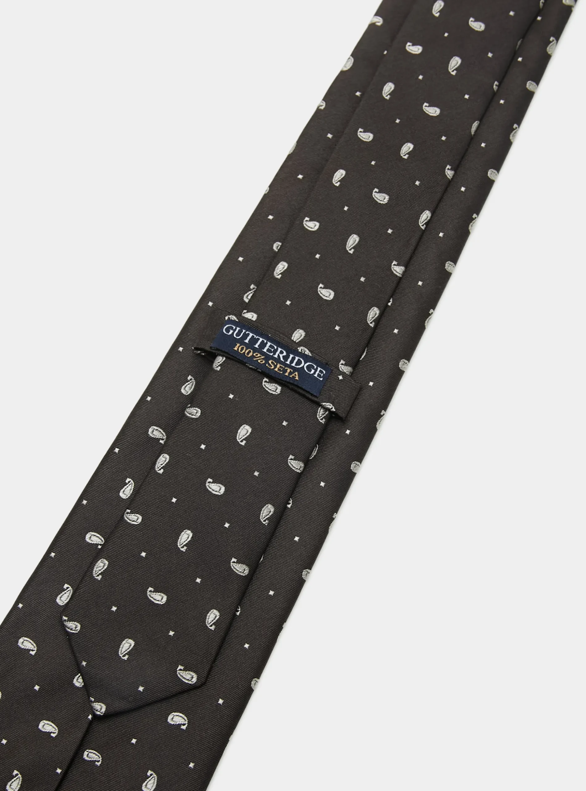 Cravatta in seta jacquard motivo paisley