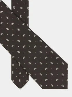Cravatta in seta jacquard motivo paisley