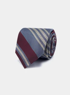 Cravatta in twill di seta regimental