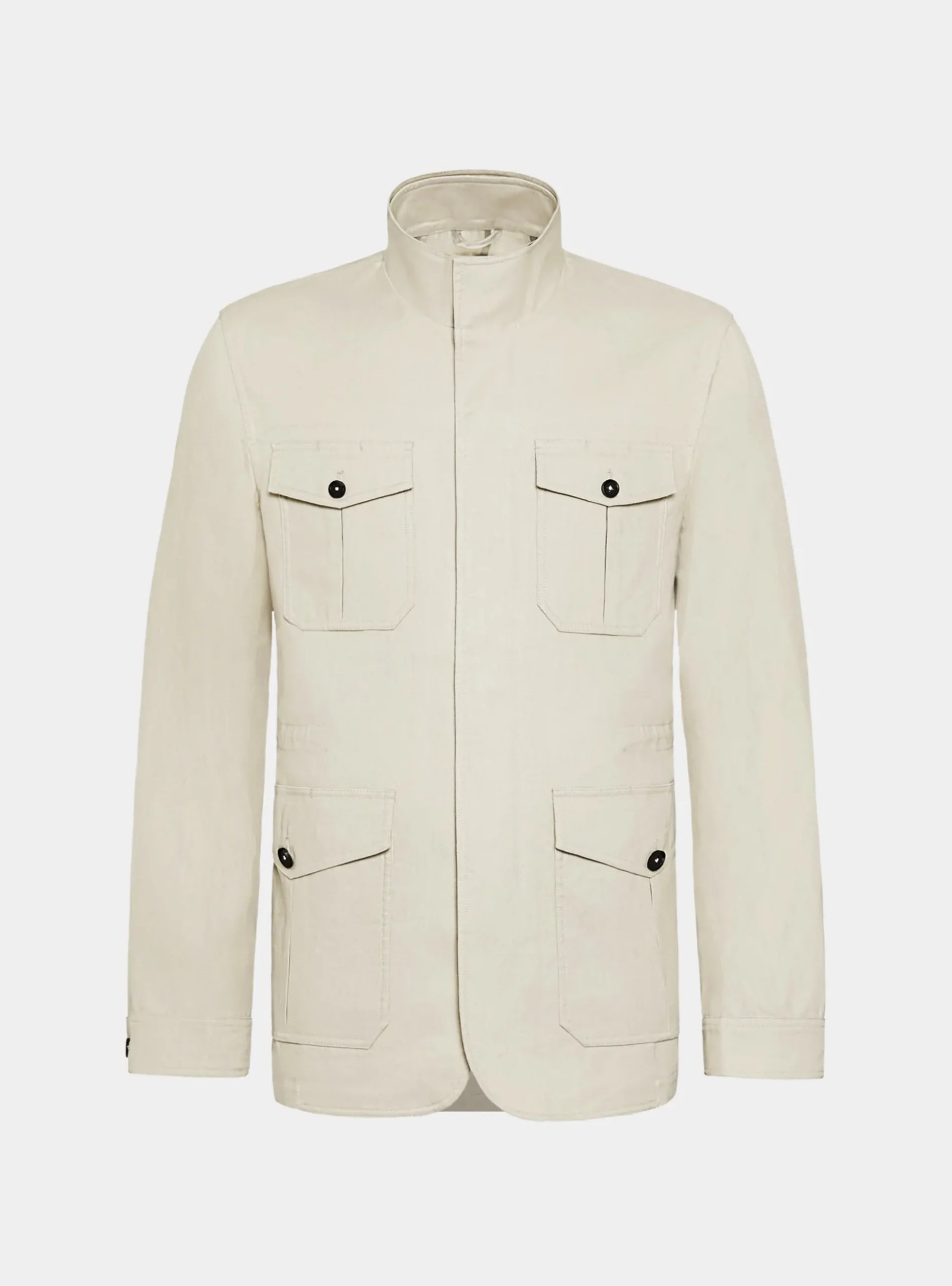 Field jacket in puro lino