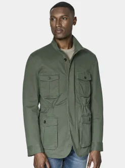 Field jacket in twill stretch