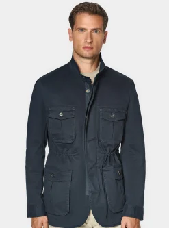 Field jacket in twill stretch