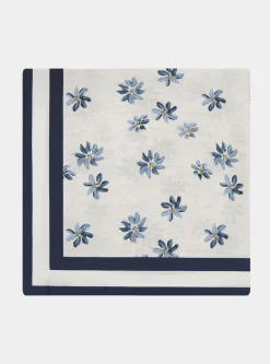 Foulard floreale in seta stampata
