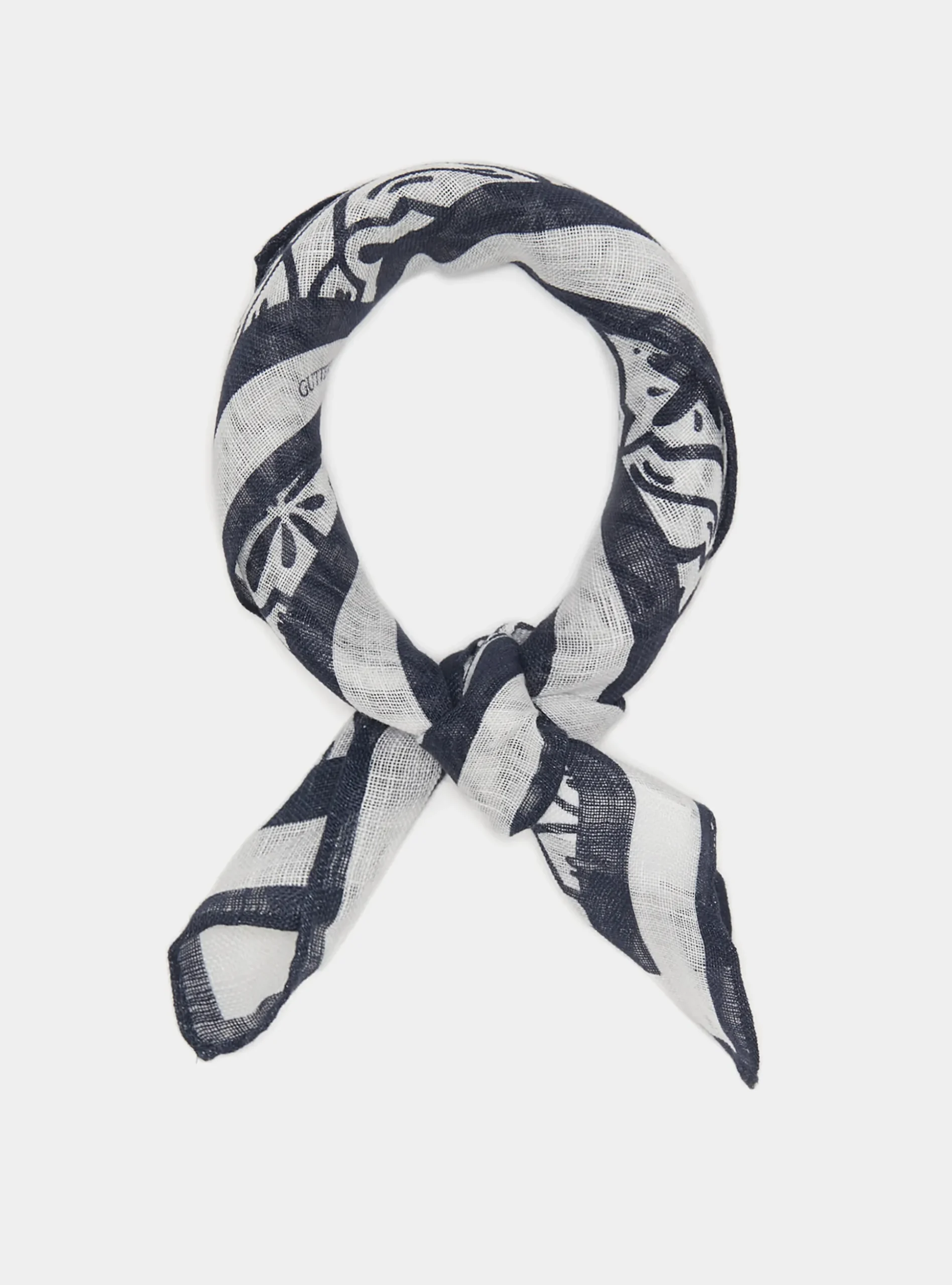 Foulard maioliche in lino stampato