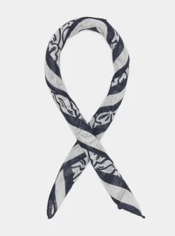 Foulard maioliche in lino stampato
