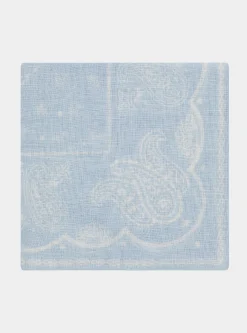 Foulard paisley in lino stampato
