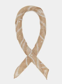 Foulard paisley in lino stampato