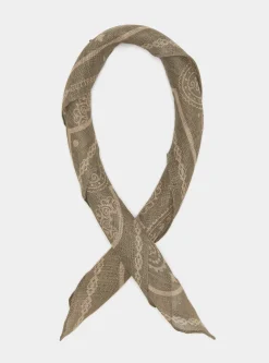 Foulard paisley in lino stampato