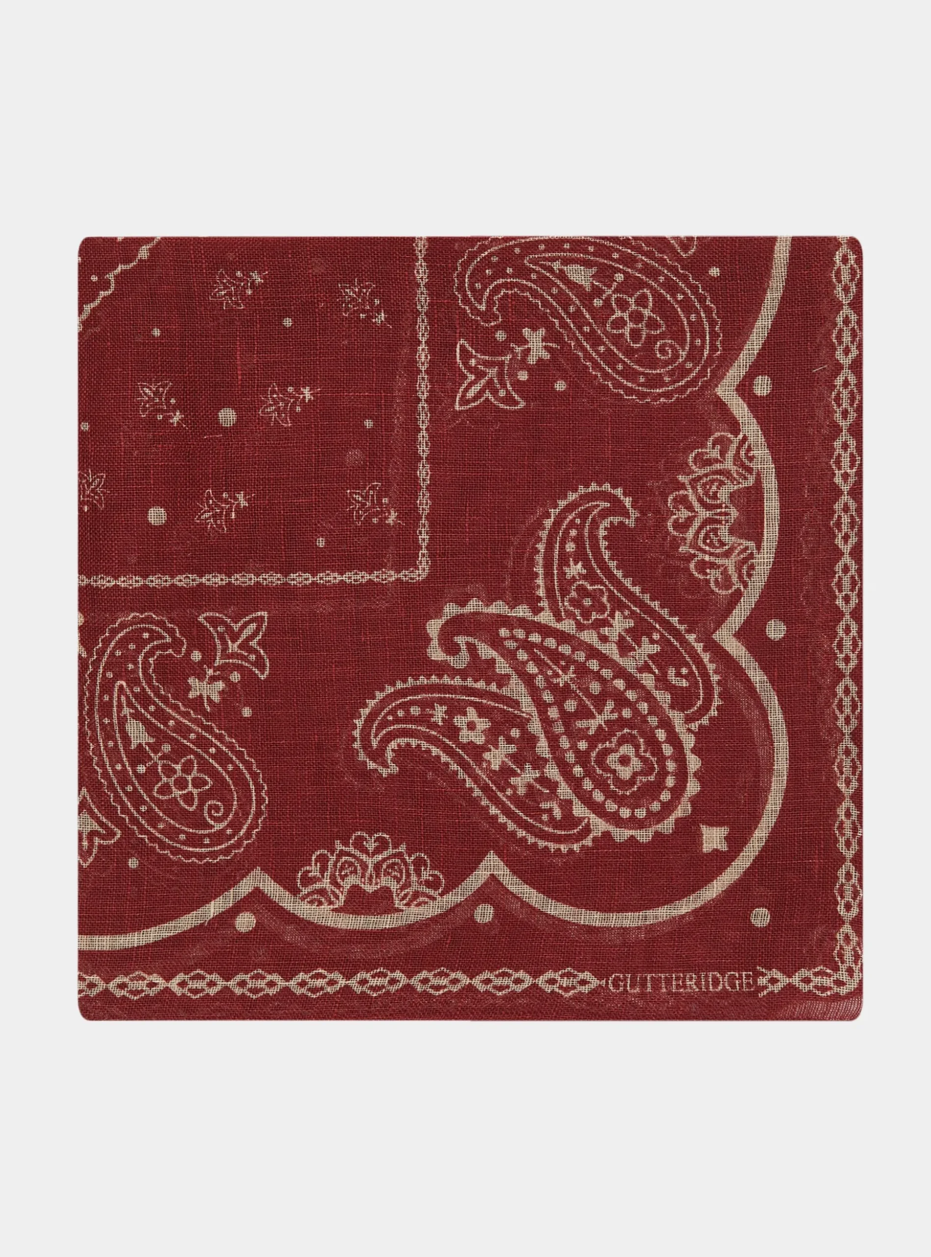 Foulard paisley in lino stampato
