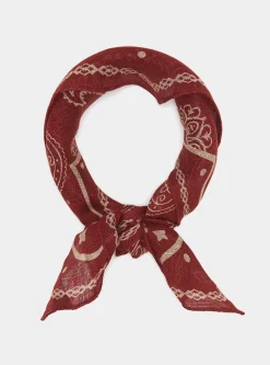 Foulard paisley in lino stampato
