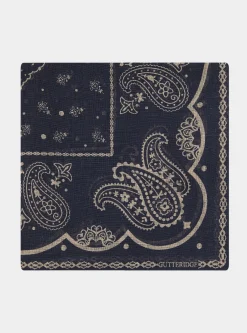 Foulard paisley in lino stampato
